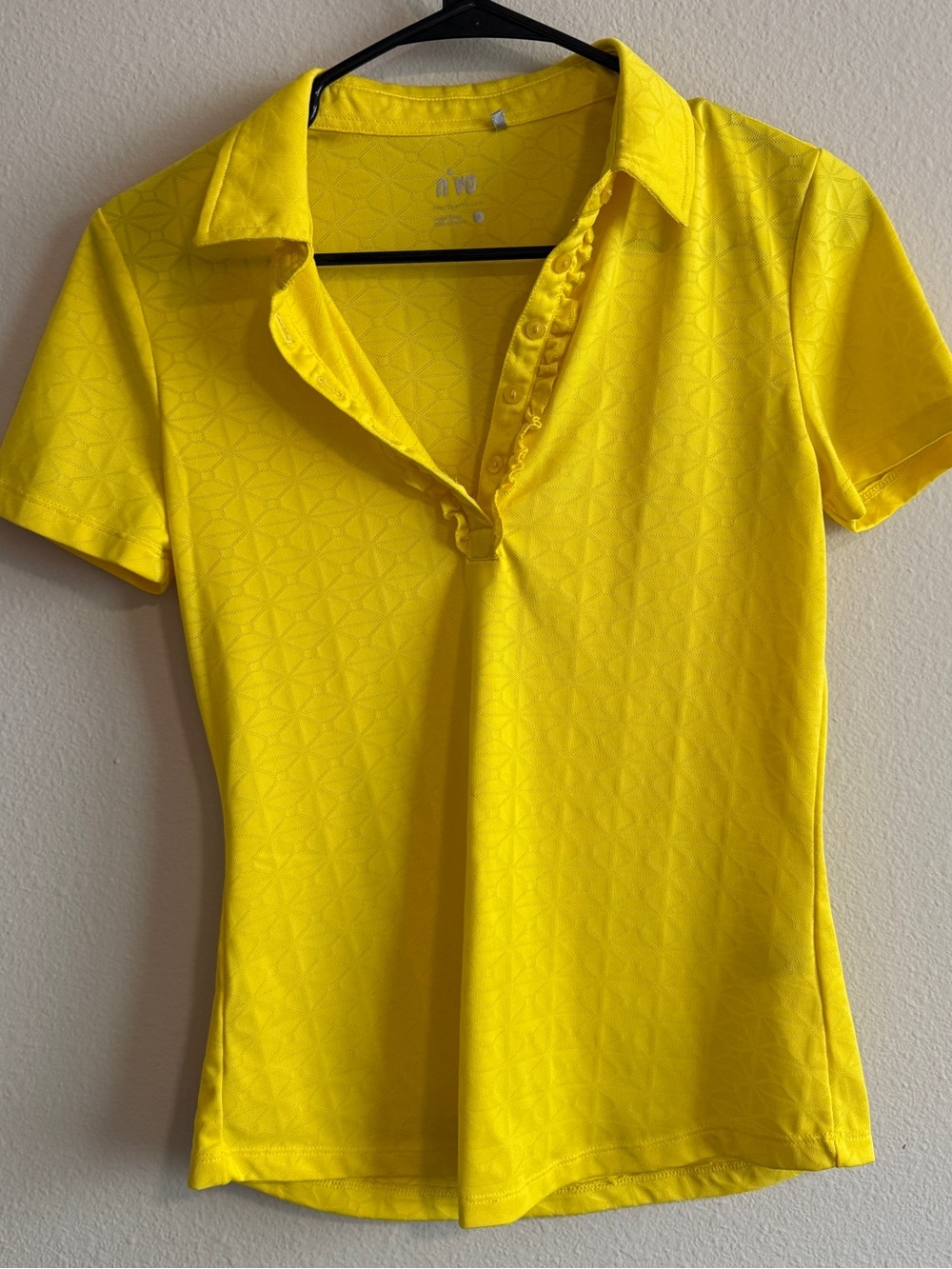 Women’s Short-Sleeve Polo Tee in Bright Yellow